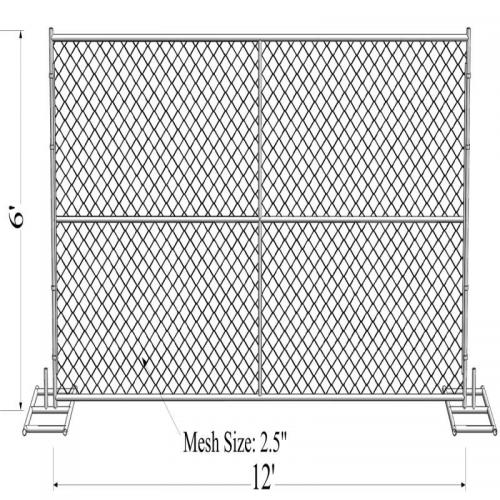 6' x 12' Chain Link Fence Panels BMP Manufacturer
