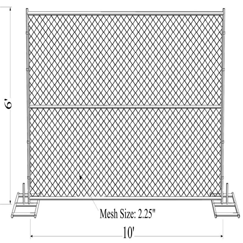 6x10 Chain Link Fence Panels BMP china Factory 