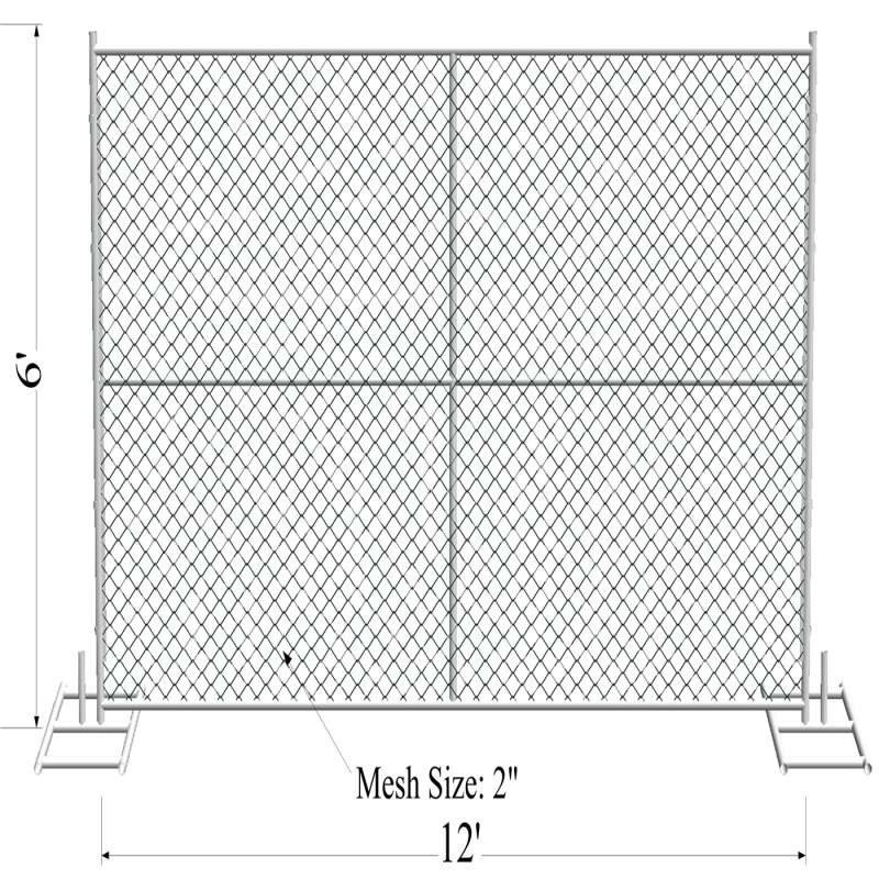 6x12 Temporary Chain Link Fence: Robust and Adaptable