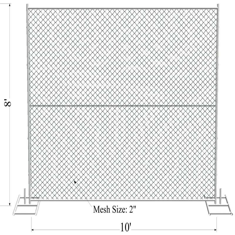 8x10 Temporary Chain Link Fence: Reliable Fencing Solutions