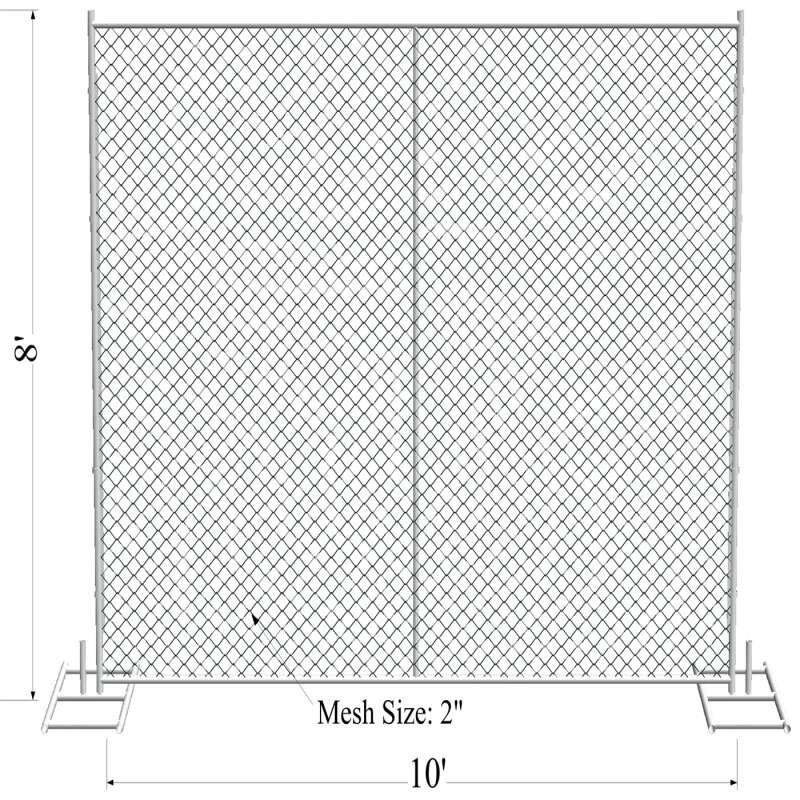 8x12 Chain Link Fence Panels for Secure Enclosures