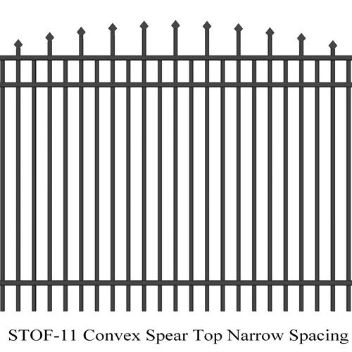 Convex Spear Top Narrow Fencing:  Blend of Security and Quality
