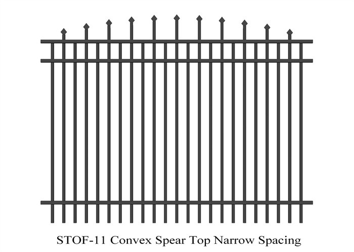 Convex Spear Top Narrow Fencing:  Blend of Security and Quality