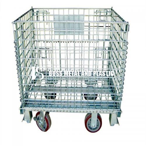 Industrial Wire Mesh Containers:  Warehouse Storage
