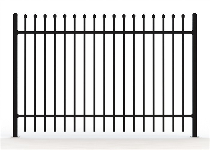 Powder Coated Black Steel Picket Fence for Every Setting