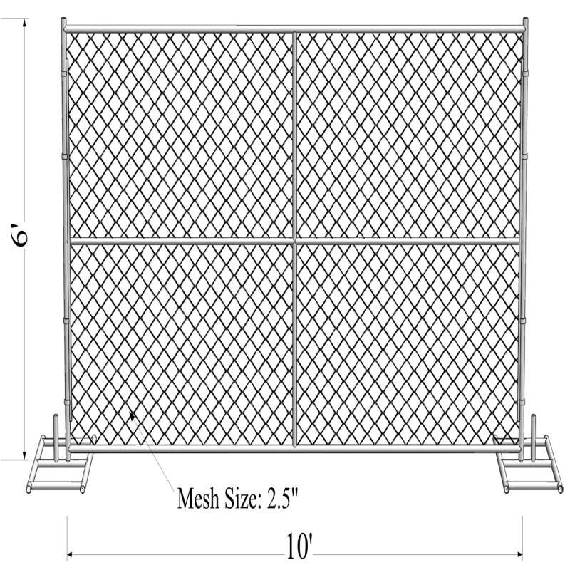  Temporary Chain Link Fence Panels For sale - BMP