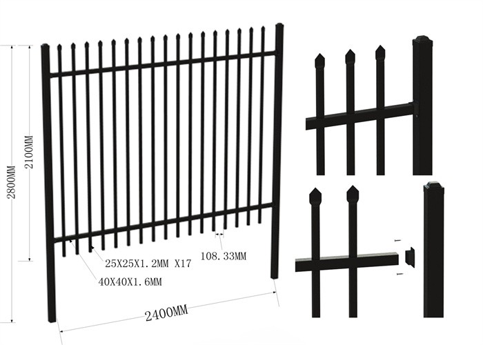 Tubular Security Garrison Fencing Panels - Versatile & Durable