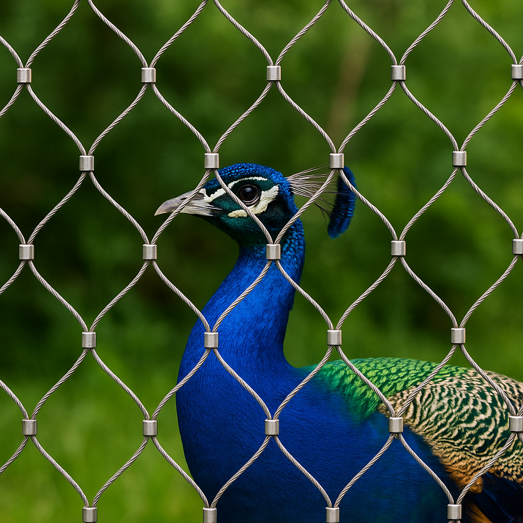 Stainless steel peacock rope mesh