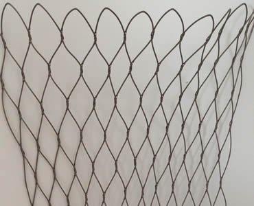 Decorative stainless steel knotted rope mesh