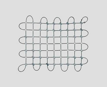 Square rope mesh with bolts used for animal enclosures and bird cages