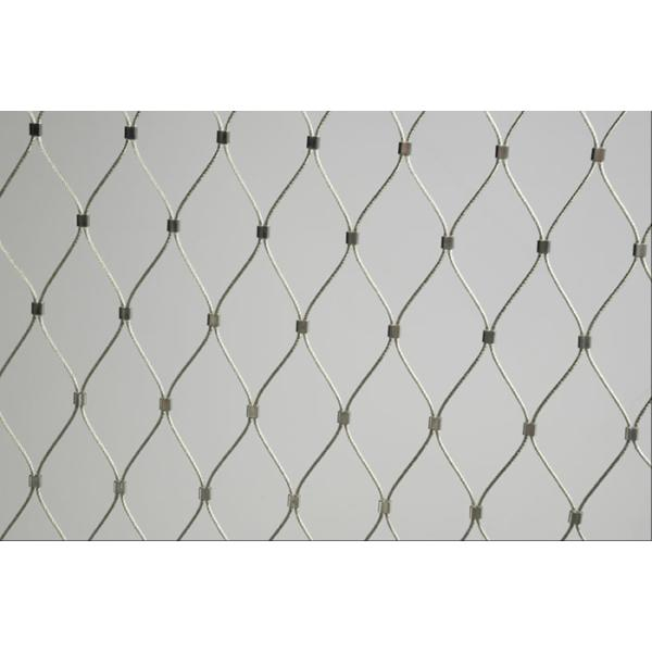 Flexible stainless steel wire rope mesh facade infill panel