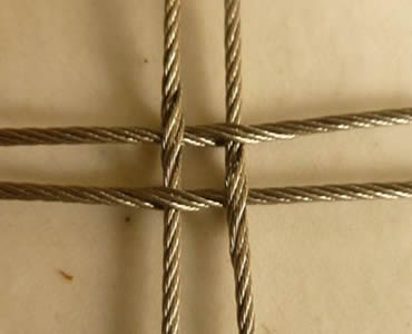 Cross-shaped stainless steel square rope mesh used for decoration