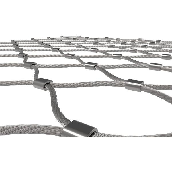 Stainless steel rooftop safety cable net application view 2