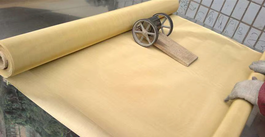Brass Wire Mesh Cloth details show 