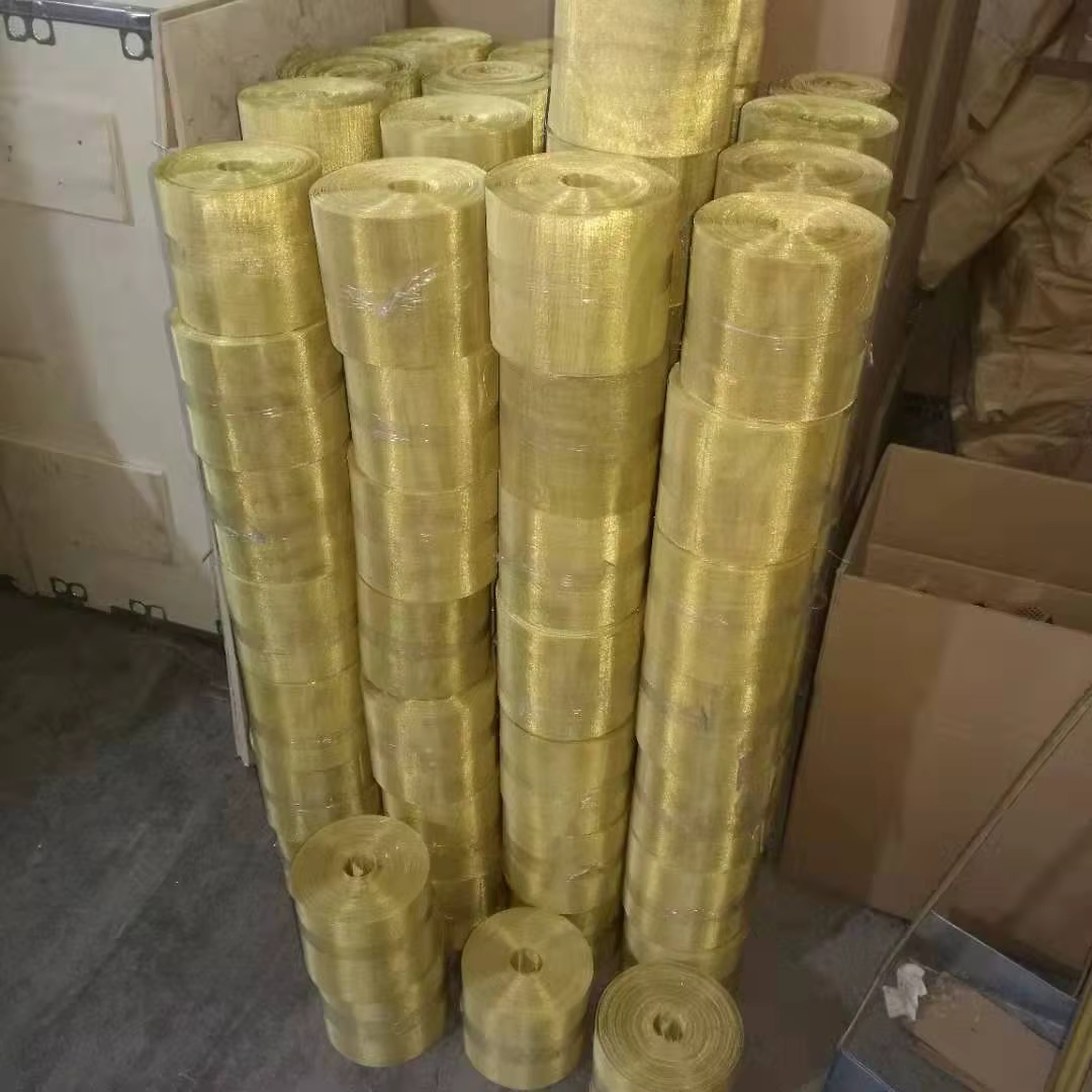 Brass Wire Mesh Cloth details show 