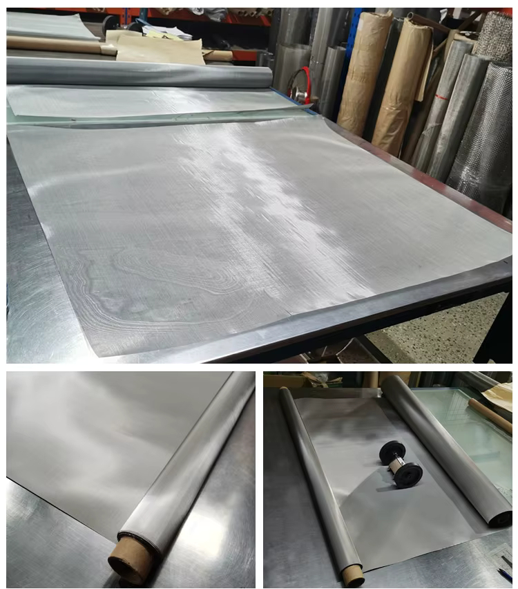 High Quality Paper-making 304 316 20 30 40 50 Micron Stainless Steel Woven Wire Mesh Netting