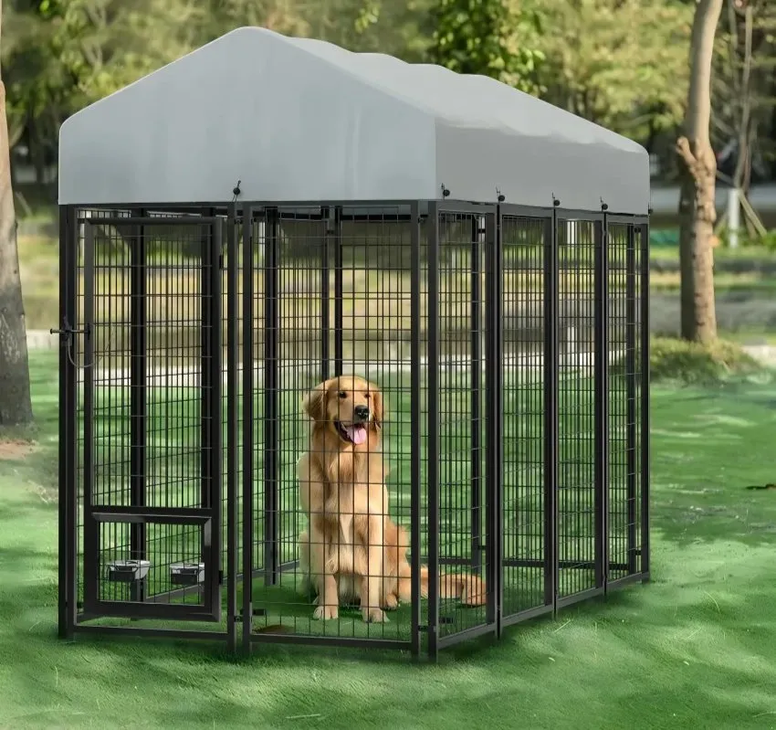 Heavy-Duty-Weatherproof-Metal-Cage-with-Roof-Easy-Assembly-for-Large-Dogs-16