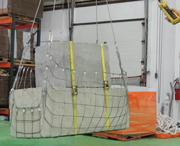 Stainless steel square rope mesh lifting heavy stones