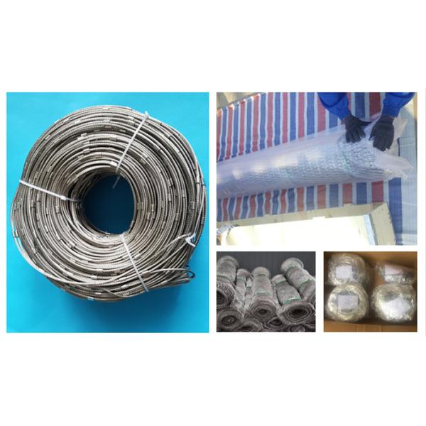 Packing flexible stainless steel railing mesh rolls in wooden case