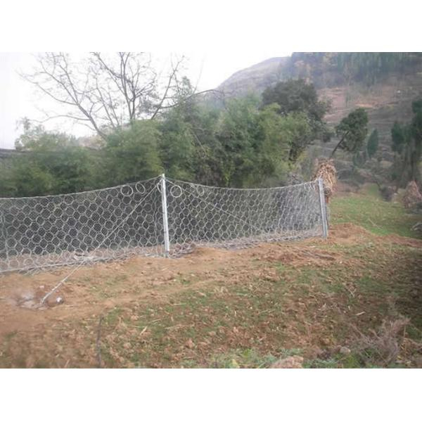 Galvanized steel rockfall netting