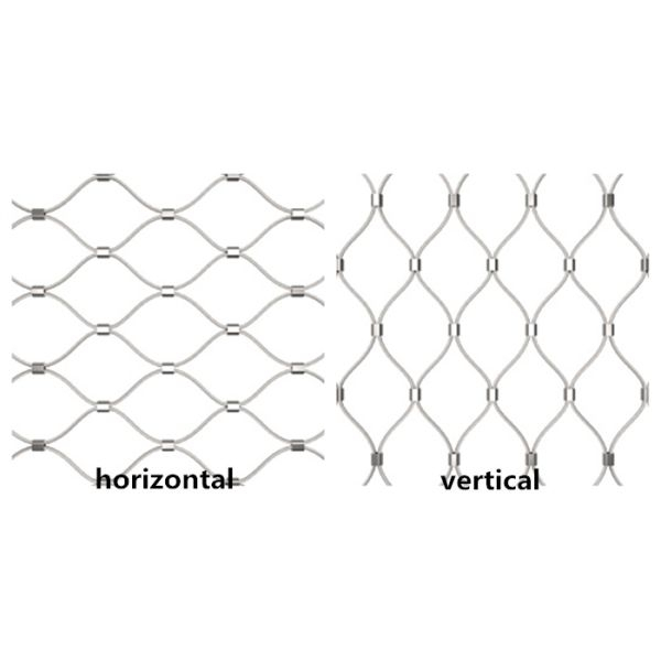 Flexible stainless steel wire rope mesh used as balcony and railing infill