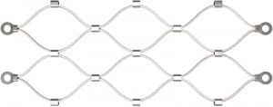 Eyelet edging option for stainless steel rooftop safety cable net