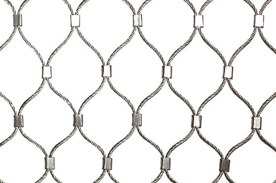 ferruled stainless steel rope diamond mesh drawing