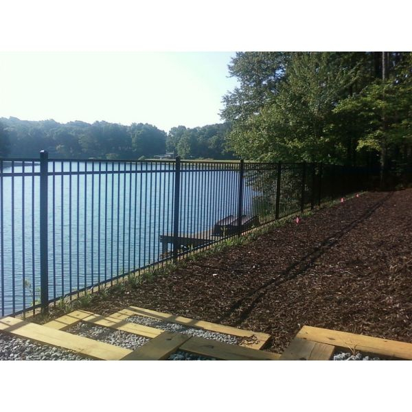 steel picket fence photo 2