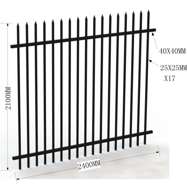 spear top metal steel fence photo 1