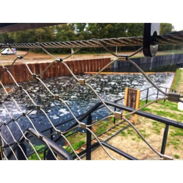 Cable mesh netting clamp detail 1