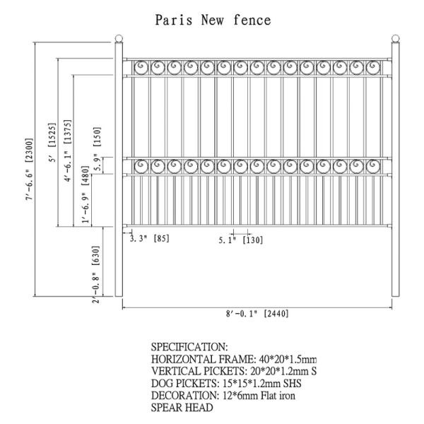 Steel Fence PARIS Style 8Ft x 5 Ft : 7 shocking facts