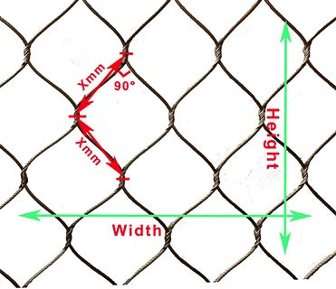x tend wire mesh woven rope mesh example